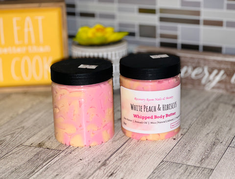 White Peach 🍑 & Hibiscus 🌺 Whipped Body Butter